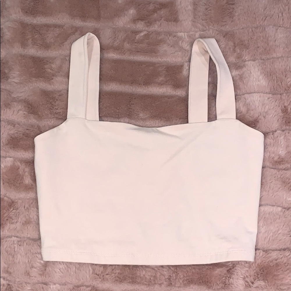 light pink crop tank top